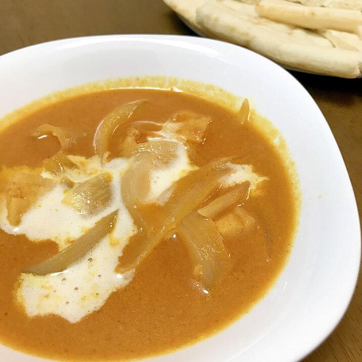 電子レンジでバターチキンカレー